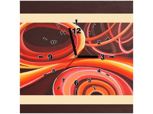 40X40CM ZEGAR POMARAŃCZOWY WIR OBRAZ na Arena.pl