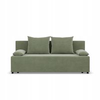 KANAPA FERMO Rozkładana Funkcja Spania WYGODNA SZTRUKS JASNY ZIELONY