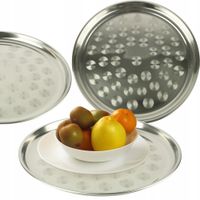 TACA OKRĄGŁA DO SERWOWANIA STAL NIERDZEWNA KUCHENNA KELNERSKA BAROWA 40 CM