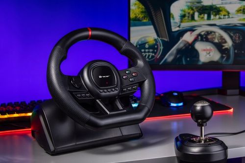 Kierownica 6w1 PC PS4 PS3 XBOX ONE 360 SWITCH PEDAŁY BIEGI TRACER SimRacer na Arena.pl