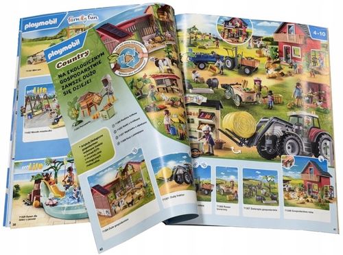 PLAYMOBIL DUŻY TRAKTOR Z ŁADOWACZEM I PRZYCZEPĄ 9317 + KATALOG Z PLAKATEM na Arena.pl