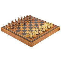 Szachy i Warcaby Italfama 2w1 | Akacja | Ekoskóra Map 35cm | Włochy