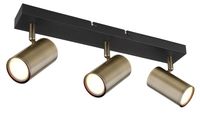 Nasufitowa lampa Robby 57911-3M z regulacją czarna mosiądz