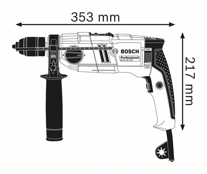 WIERTARKA UDAROWA GSB 18-2RE 800W - ZUW zdjęcie 2