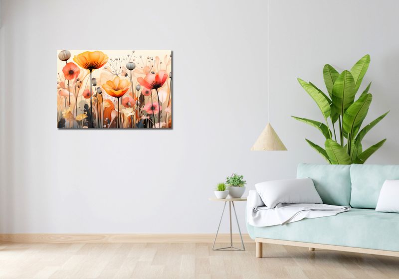 Obraz 90x60cm Taneczne Maki zdjęcie 2