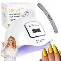 LAMPA DO PAZNOKCI UV 46 LED 150W DO HYBRYD ŻELI AKRYLI SUN X5 MAX + PILNIK
