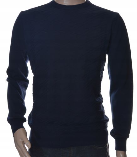 STROKERS klasyczny sweter męski ze wzorem tłoczonym 2XL XXL granatowy na Arena.pl