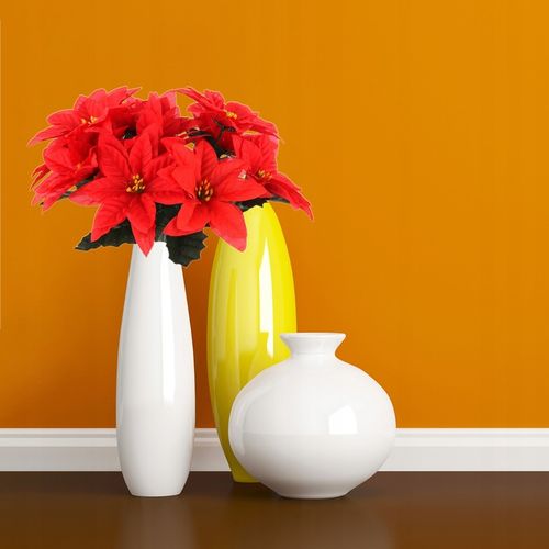 Sztuczne krzewy poinsecji do dekoracji hoteli i przyjęć na Arena.pl