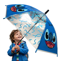 Parasolka dziecięca niebieska Stitch – przezroczyste panele