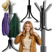 WIESZAK PODŁOGOWY STOJĄCY STOJAK LOFT NA UBRANIA KURTKI 12 RAMION 3