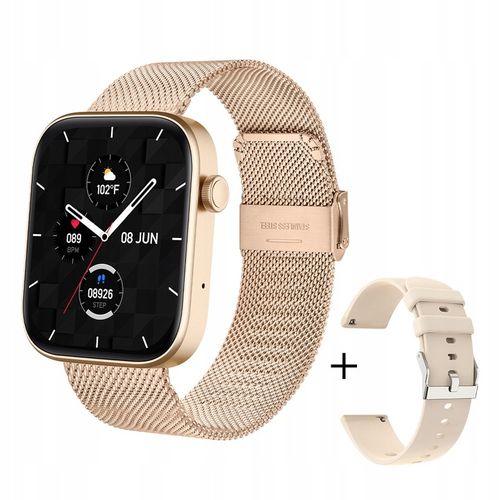 SMARTWATCH ZEGAREK DAMSKI POLSKIE MENU ROZMOWY SMS SMART WATCH + 2 na Arena.pl