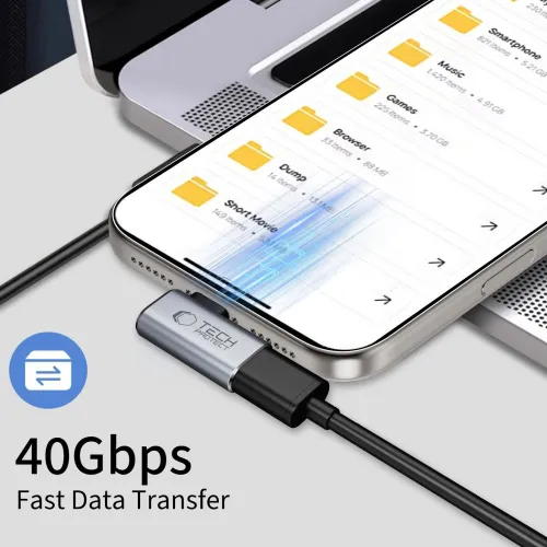 adapter kątowy tech-protect ultraboost aa01 usb-c - szary na Arena.pl