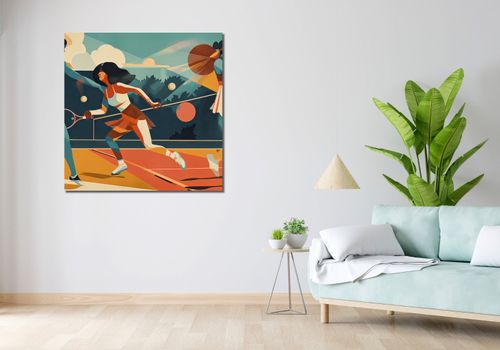 Obraz 100x100cm Mistrzynie Kortu na Arena.pl