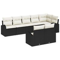 Zestaw Sof na Ogród 8 pcs 289 x 124 x 85 cm Polirattan