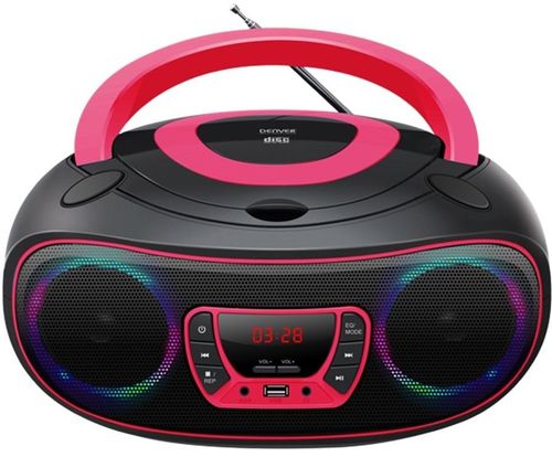 Radio FM Bluetooth BOOMBOX odtwarzacz CD efekty świetlne USB aux Jack 3.5mm na Arena.pl