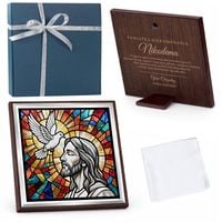 Obrazek Pamiątka Bierzmowania z Grawerem 14cm Prezent od Świadka Chrzestnej