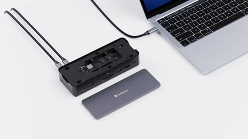 Hub Verbatim USB-C Pro 2xHDMI DP RJ45 4xUSB 3xUSB-C SD microSD SSD audio na Arena.pl