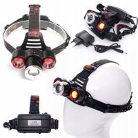 Latarka czołowa zoom 2000x led t6 cree 4 tryby czołówka bateria KD1245