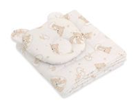 Kołderka z wypełnieniem i poduszka profilowana Miś - zestaw 2cz.