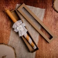 Świeca do Chrztu Świętego z naturalnego wosku z personalizacją SC-18B