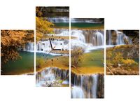 120CM 80CM ZEGAR 4 ELEM WODOSPAD HUAY MAE KHAMIN OBRAZ ŚCIENNY