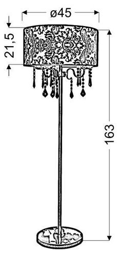 Astor lampa podłogowa 3x40W E14 + abażur 77-30743 na Arena.pl