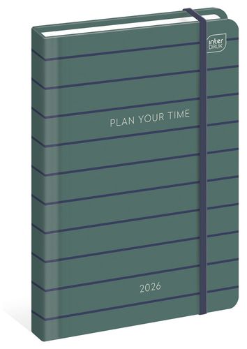 KALENDARZ KSIĄŻKOWY B6 192 MAT+UV NAVY 2026 INTERDRUK na Arena.pl