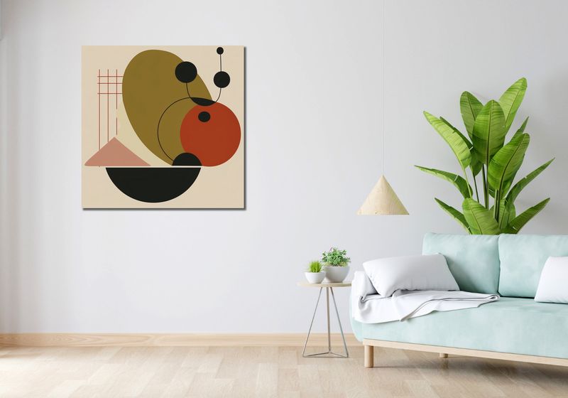 Obraz 90x90cm Geometryczny Balans zdjęcie 2