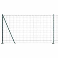 Ogrodzenie z słupkami Zielony 1.2 x 25 m Stal