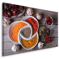 Obraz Canvas Do Kuchni Jadalni Kolorowe Przyprawy Chili Zioła 30cm x 20cm