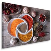 Obraz Canvas Do Kuchni Jadalni Kolorowe Przyprawy Chili Zioła 70cm x 50cm