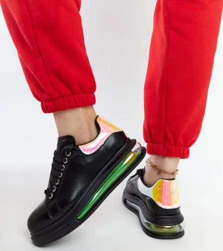Czarne sneakersy na platformie GOE NN2N4030 41 na Arena.pl
