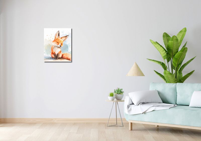 Obraz 40x50cm Zadowolony Lisek zdjęcie 2