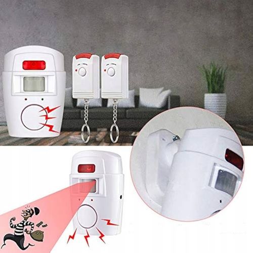 2x ALARM BEZPRZEWODOWY CZUJNIK RUCHU SYRENA NA BATERIE DO DOMU GARAŻU na Arena.pl