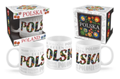 kubek ceramiczny - polska folk (w różnych językach)