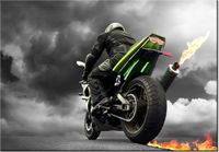 100 70CM OBRAZ PŁÓTNO MONSTERBIKE PŁÓTNO RAMA