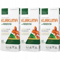 Kurkuma + piperyna | Suplement diety Medica Herbs 3x60 kapsułek