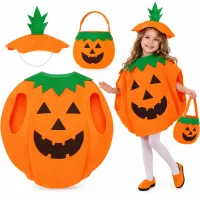 Strój przebranie na halloween dynia dla dziecka kostium 3 elementy