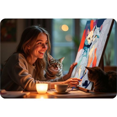 Obraz do malowania po numerach 40x50 cm Massido Koty na Arena.pl