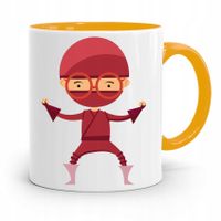 Kubek Żółty Dzień Dziecka Syna Ninja Prezent Z Nadrukiem Ze Zdjęciem