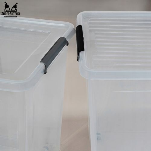 DUŻY POJEMNIK Z KÓŁKAMI 80L PLASTIKOWY ORGANIZER SZUFLADY SZAFY NA na Arena.pl