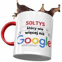 Kubek Czerwony Dla Sołtysa Który Wie Więcej Niż Z Nadrukiem Ze Zdjęciem