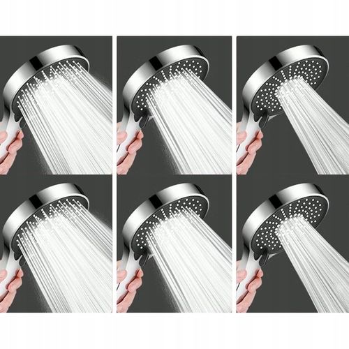 Słuchawka prysznicowa natryskowa 5 funkcji ekologiczna ANTI-CALC chrom duża na Arena.pl