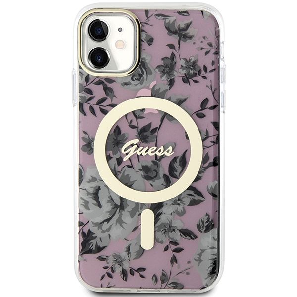 Etui Guess do iPhone 11, iPhone XR, Różowy, MagSafe zdjęcie 3