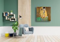 Pocałunek, Gustav Klimt - obraz na płótnie 30x3