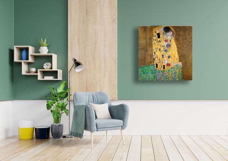 Pocałunek, Gustav Klimt - obraz na płótnie 30x3 zdjęcie 1