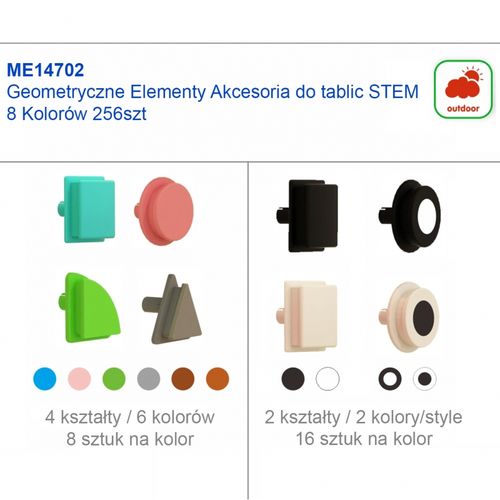 MASTERKIDZ Geometryczne Elementy Tablic 256 szt na Arena.pl