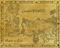 Gra o Tron Mapa Westeros i Essos - plakat 50x40 cm