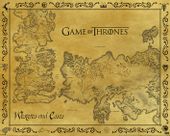 Gra o Tron Mapa Westeros i Essos - plakat 50x40 cm