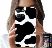 ETUI DO MOTOROLA MOTO G15 - CZARNO - BIAŁE ŁATY KROWA, MODNE WZORY